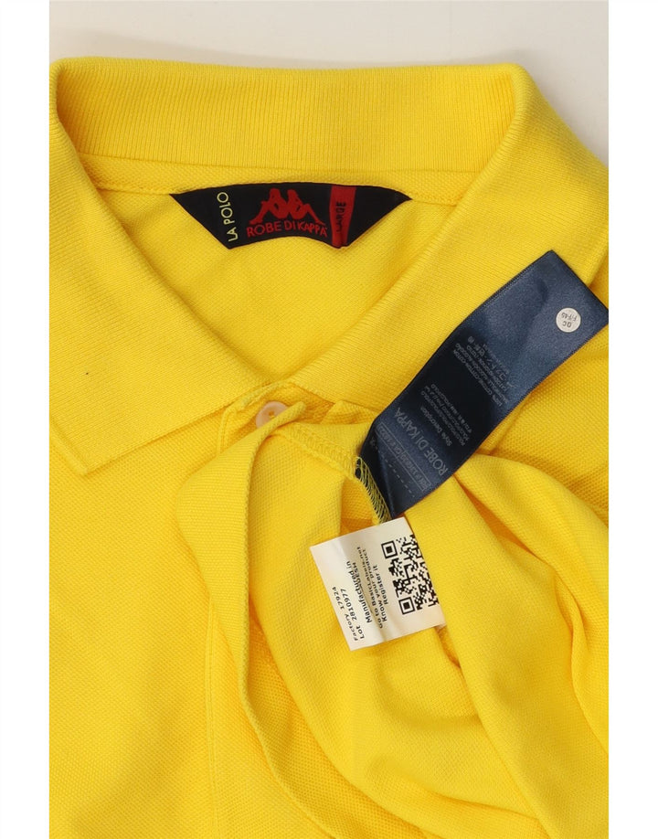 Camisa polo masculina KAPPA grande algodão amarelo