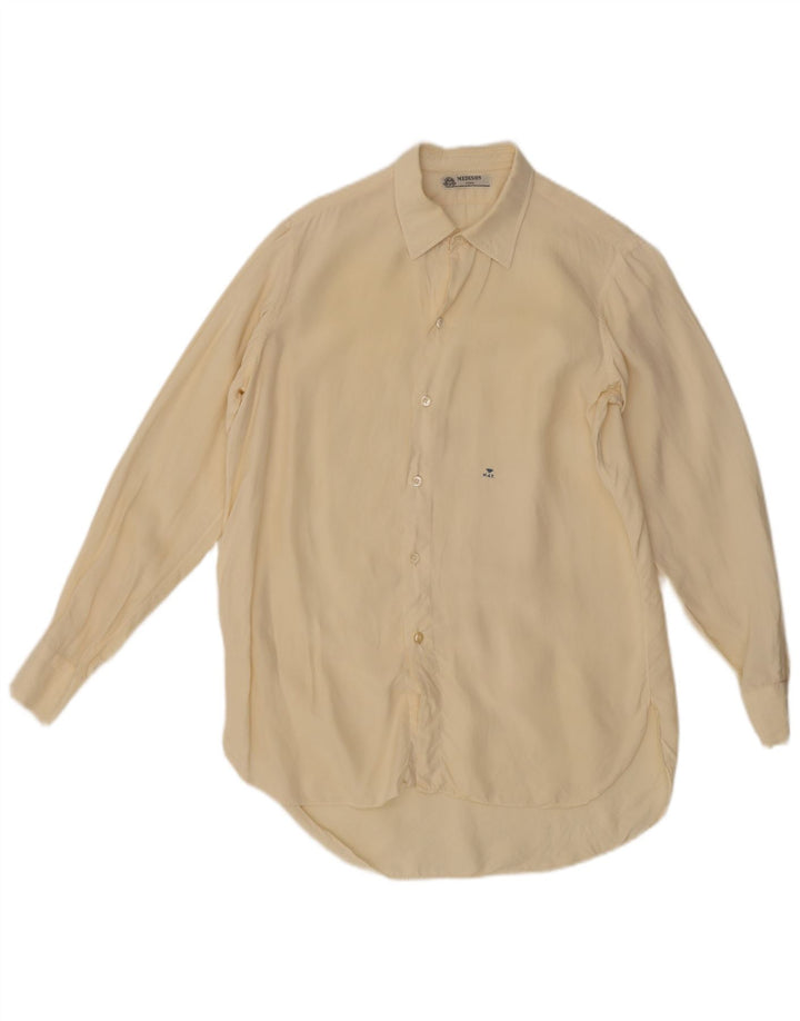 Camisa masculina vintage amarela média