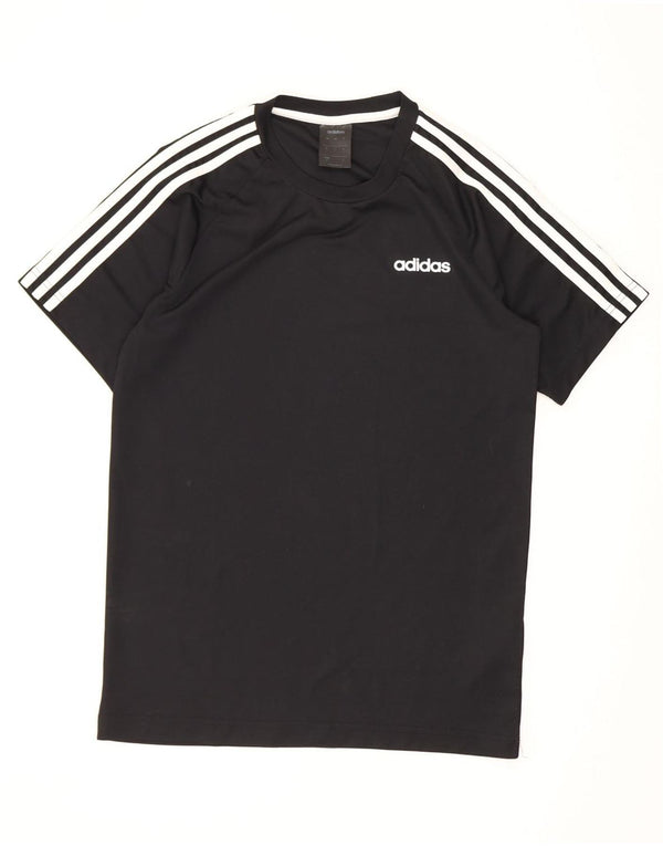 Adidas Mens Climalite Camiseta Top Pequeno Poliéster Preto
