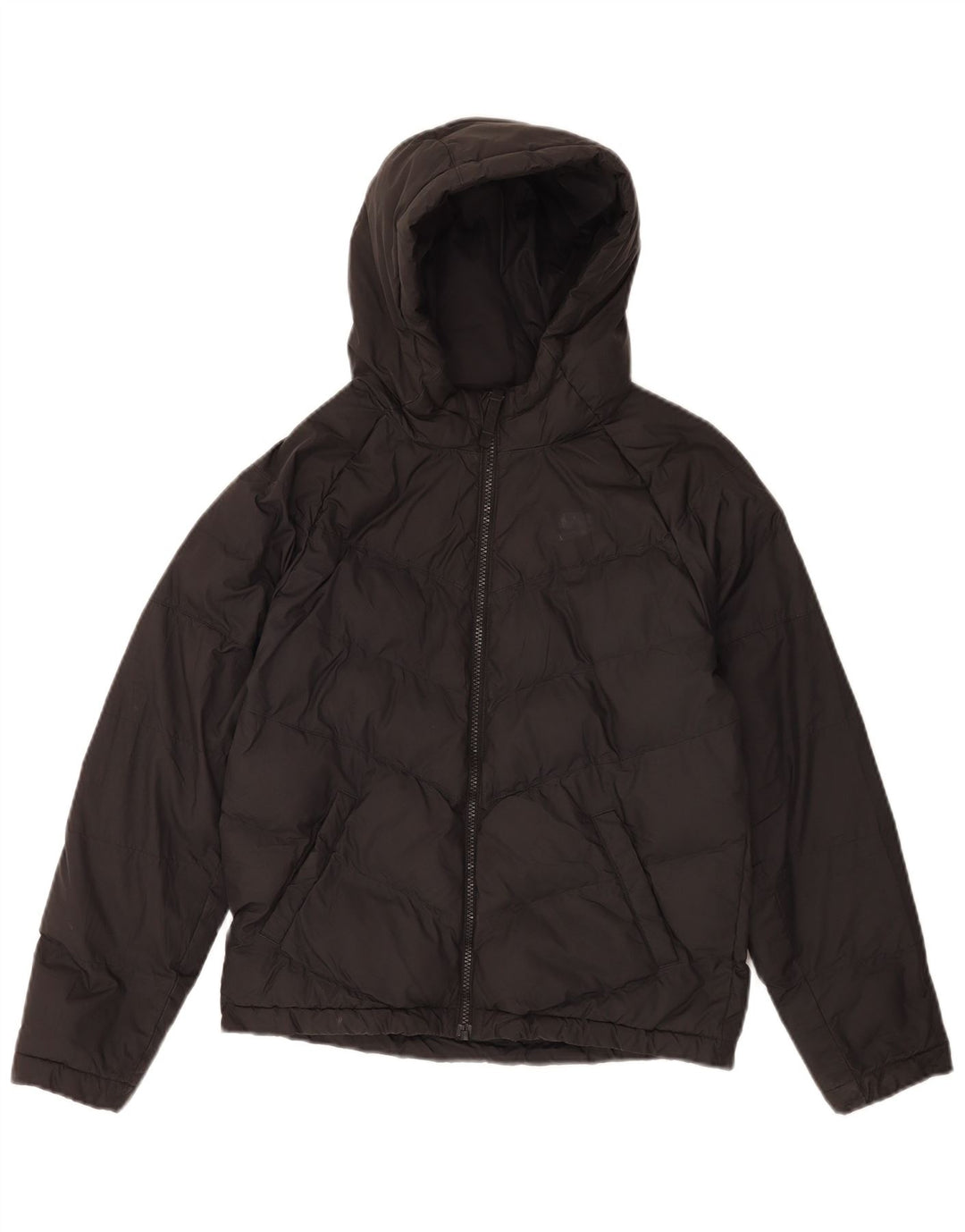 Jaqueta acolchoada com capuz Nike Girls 12-13 anos grande poliéster preto