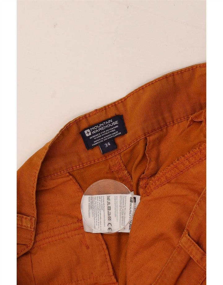 Shorts cargo masculino Mountain Warehouse W34 grande algodão laranja