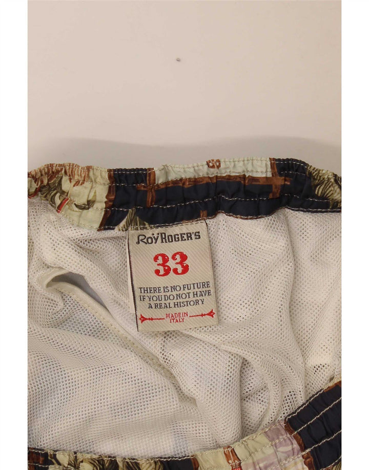 Roy Rogers Mens Hawaiian Swimming Shorts Médio Multicolorido Patchwork