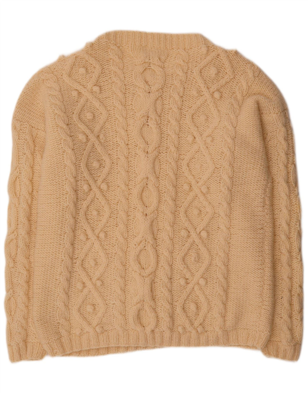 Suéter masculino Pachamama com gola canoa grande de lã branca