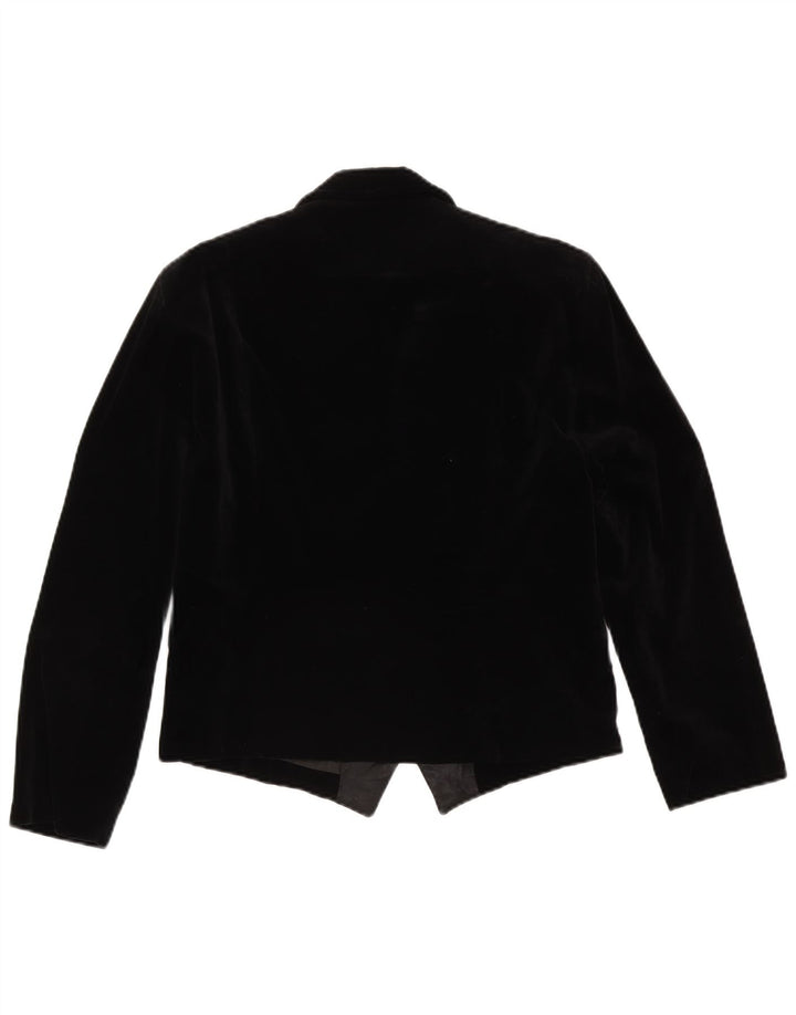 Jaqueta blazer feminina de veludo com 1 botão Charlie Chaplin IT 46 grande preta