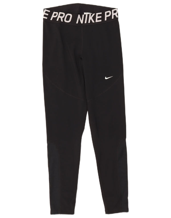 Leggings femininas Nike Dri Fit Graphic UK 14 grande bloco colorido preto