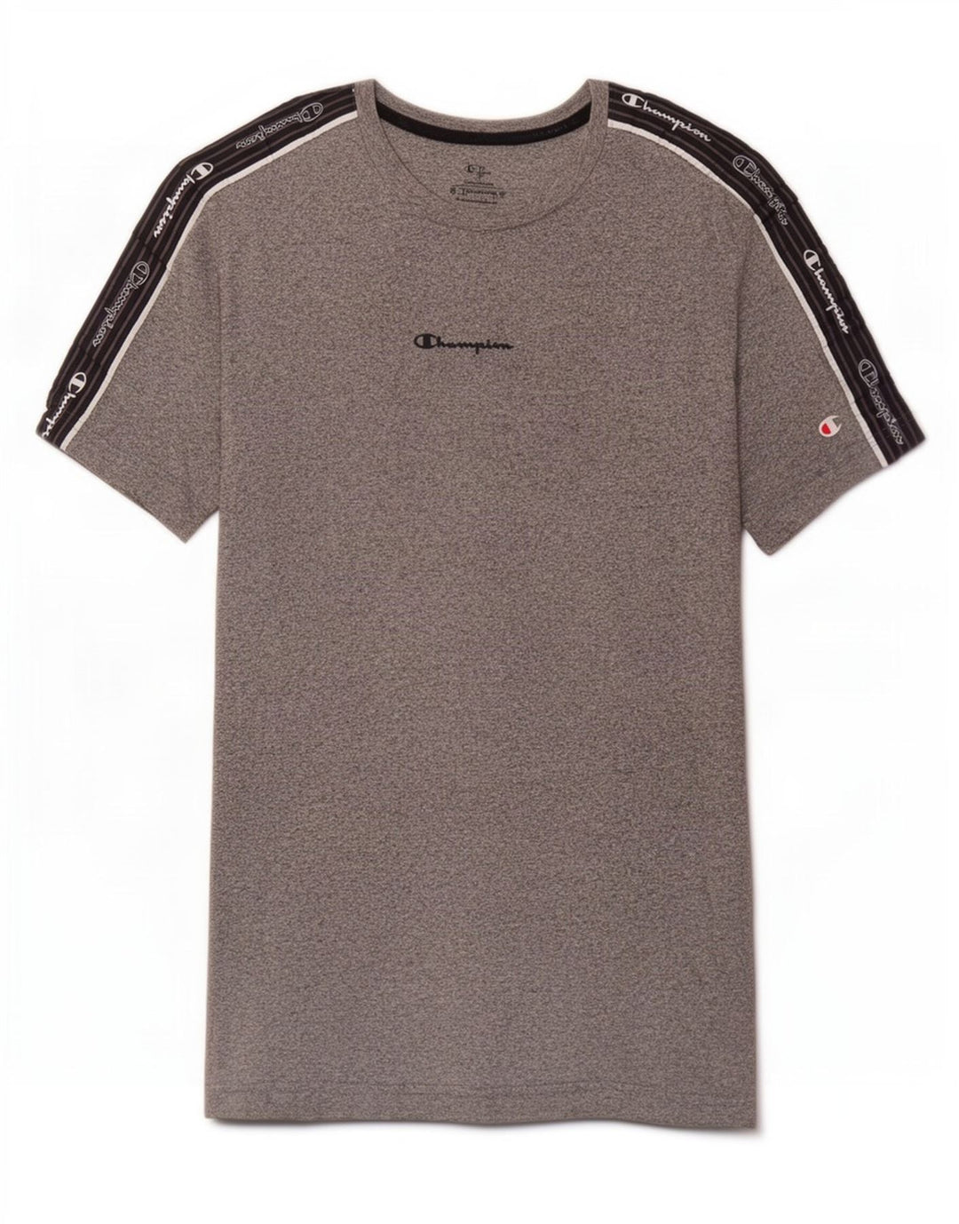 Camiseta gráfica masculina Champion Top cinza médio colorblock