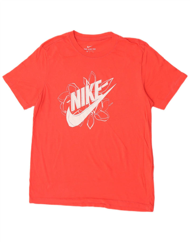 Camiseta Nike masculina gráfica Top médio algodão laranja