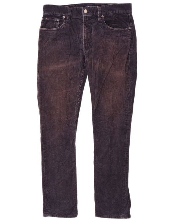Polo Ralph Lauren Calça masculina slim de veludo W30 L30 algodão azul marinho