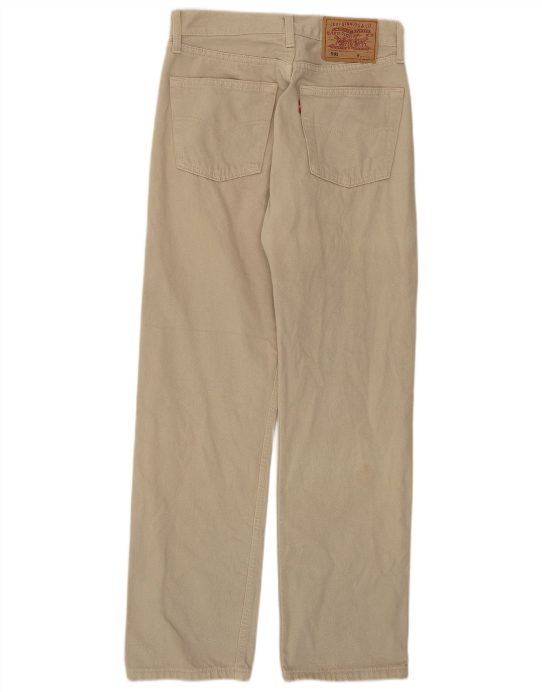 Levi's Masculino 501 Straight Jeans W27 L28 Algodão Bege
