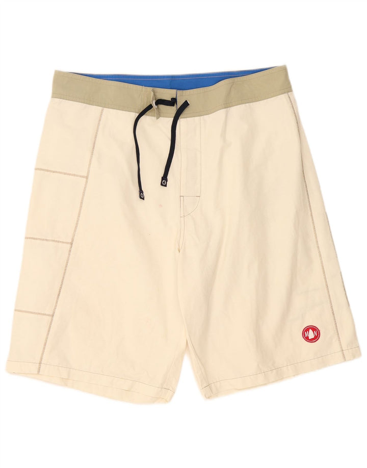 Murphy & Nye Shorts de natação masculino gráfico grande poliamida colorida branca