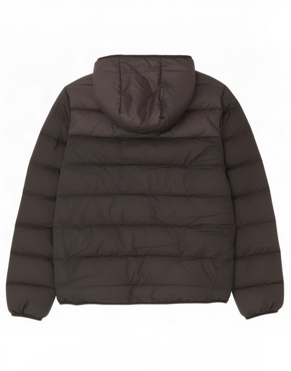 Jaqueta acolchoada com capuz masculina Nike UK 36 poliéster preto pequeno