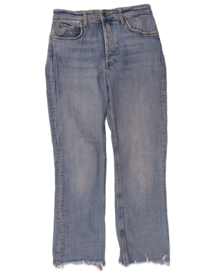Calça jeans reta feminina Zara EU 40 médio W30 L26 azul