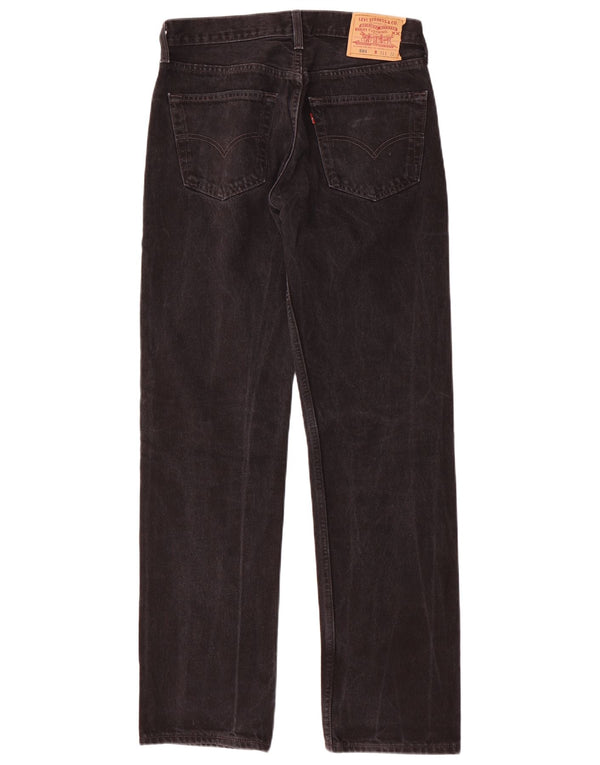 Jeans Levi's 501 Straight Masculino W31 L32 Algodão Preto