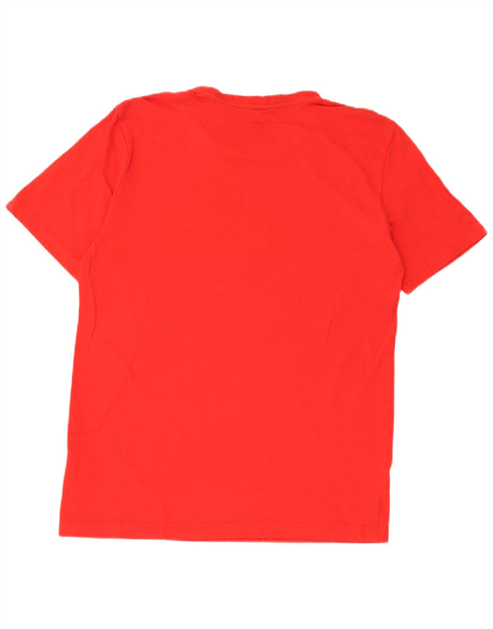 Puma Mens Graphic T-Shirt Top Médio Algodão Vermelho