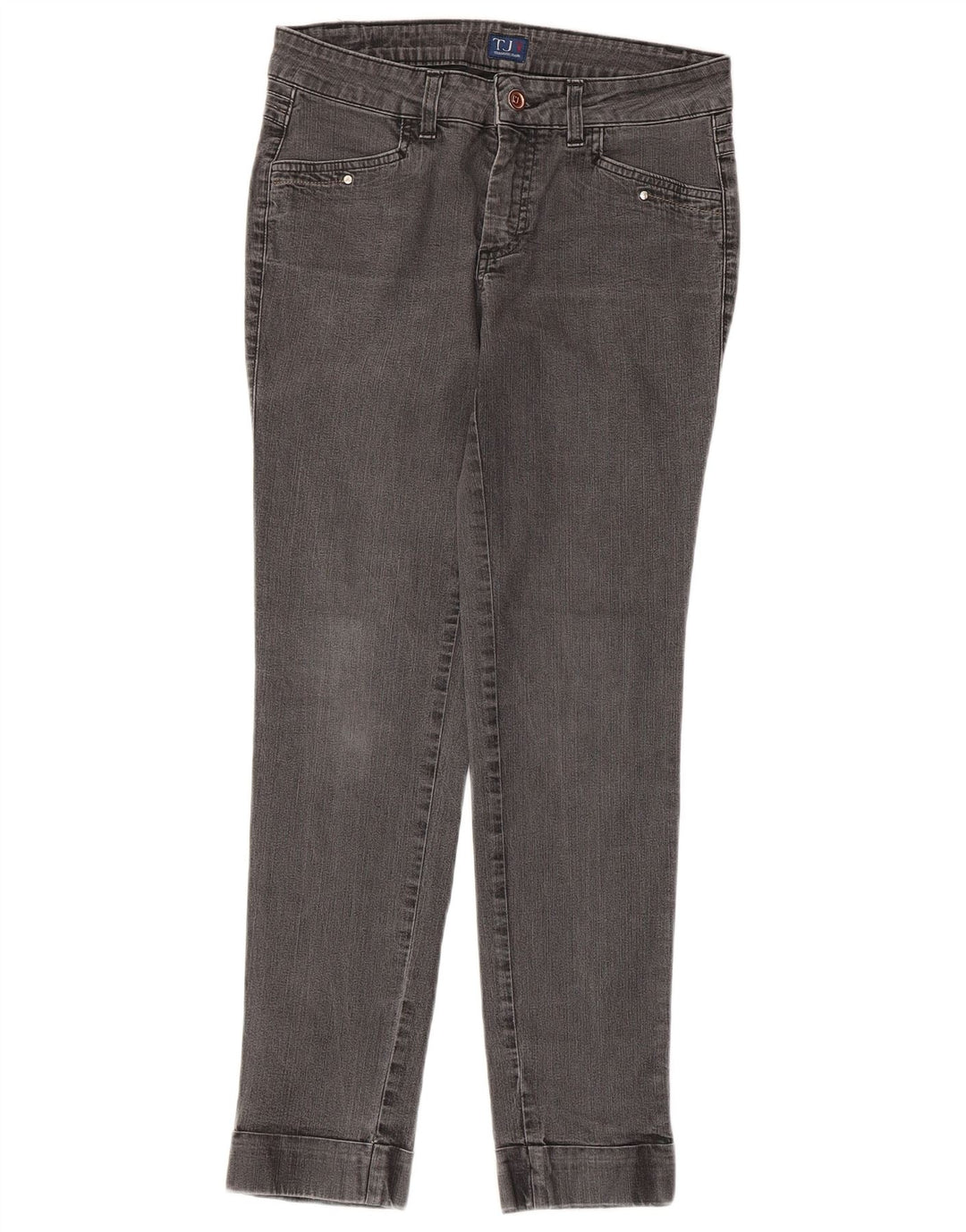 Trussardi Jeans Slim Feminino W26 L28 Algodão Cinza