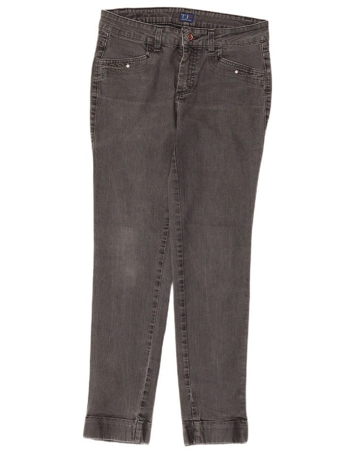 Trussardi Jeans Slim Feminino W26 L28 Algodão Cinza
