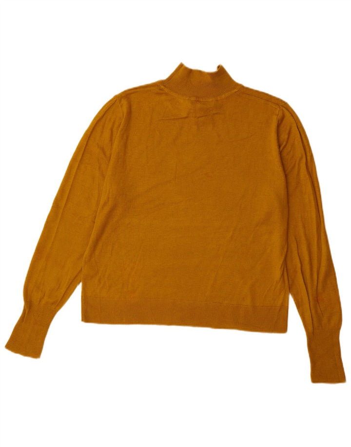 Zara suéter feminino com gola tartaruga, Reino Unido 10 pequeno bege