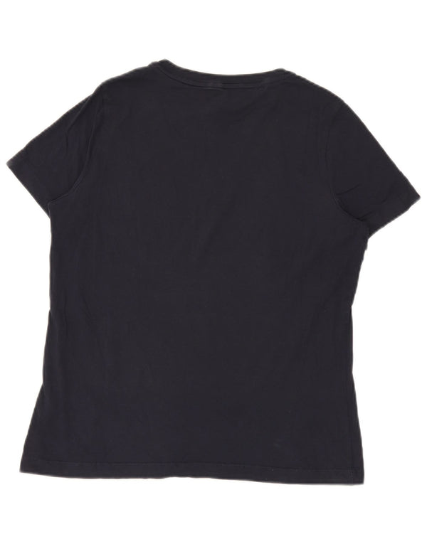 Camiseta feminina Tommy Hilfiger com estampa gráfica UK 14 algodão azul marinho médio