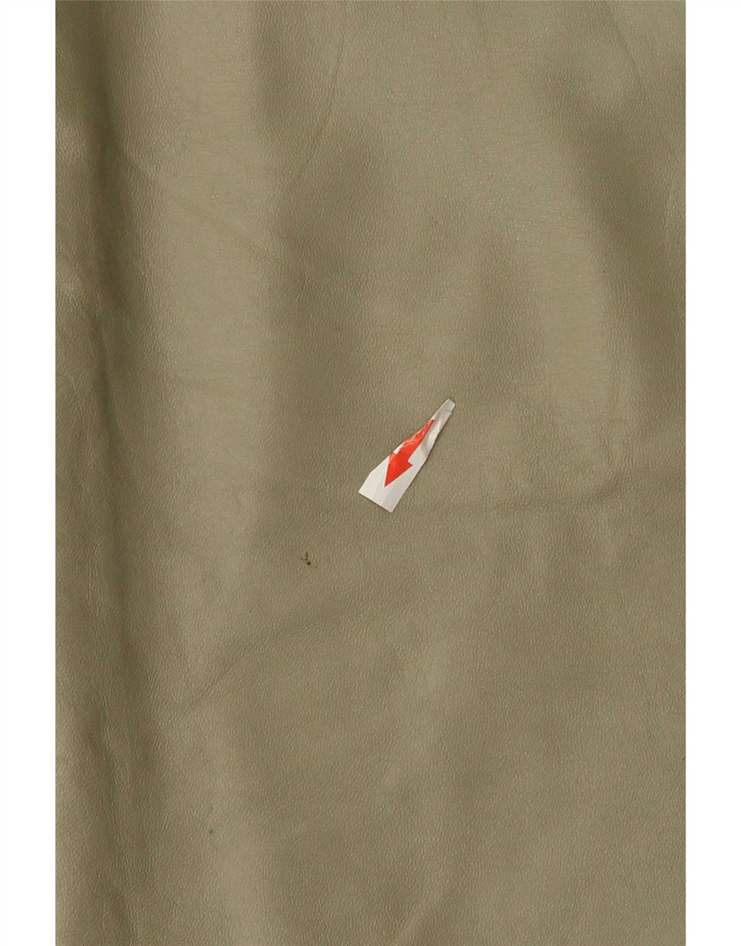 Saia feminina vintage de couro midi W32 grande cáqui