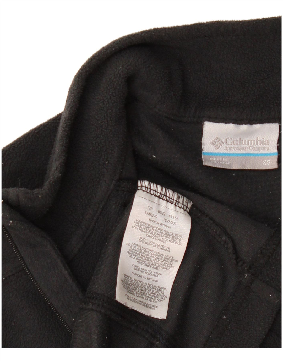 Suéter Columbia Masculino de Lã com Zíper e Gola XS Poliéster Preto