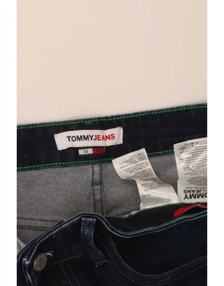 Tommy Hilfiger Masculino Slim Jeans W33 L32 Azul Marinho Algodão