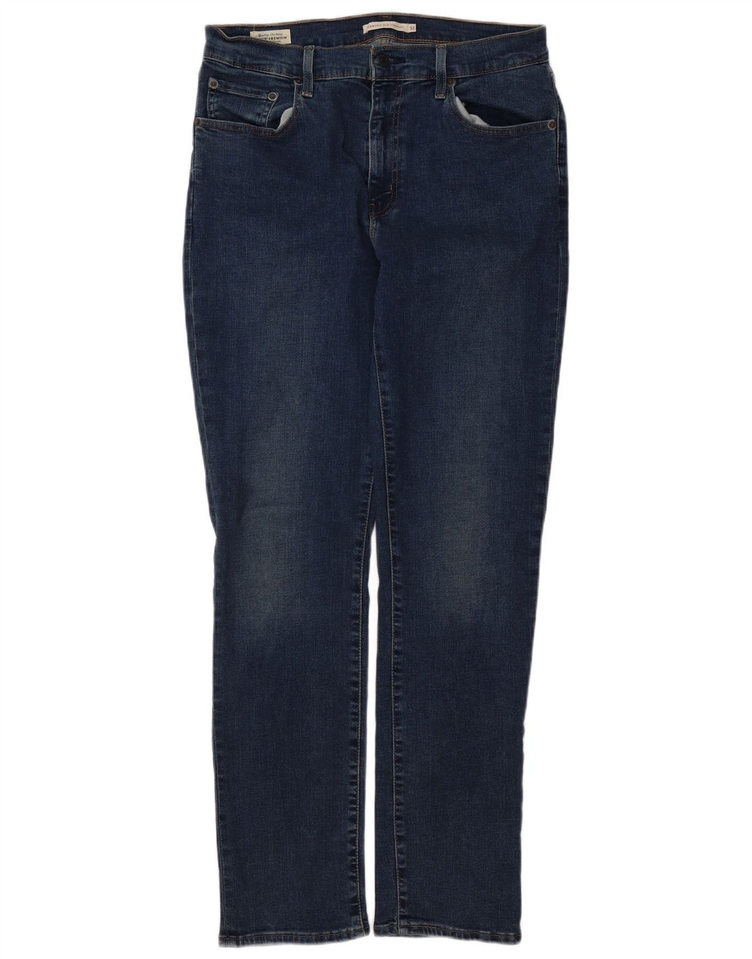 Calça jeans feminina LEVI'S 724 de cintura alta reta W32 L32 algodão azul