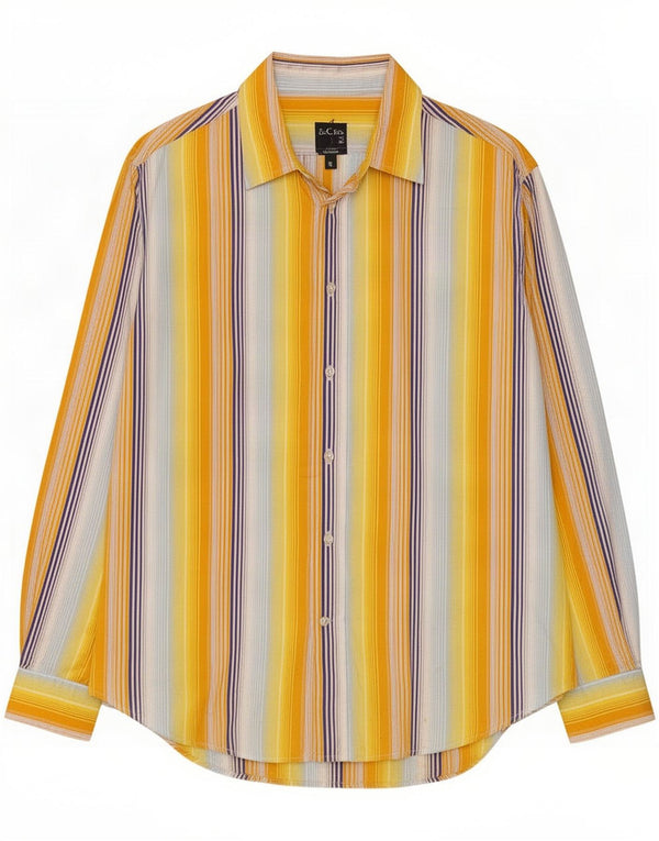 Camisa masculina Massimo Dutti tamanho 42 listrado amarelo grande