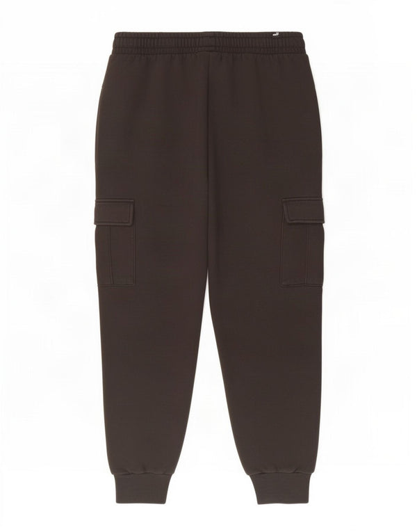 Calça de treino masculina Puma Cargo Joggers grande algodão preto