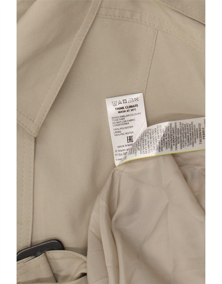 Casaco impermeável feminino Marks & Spencer Reino Unido 24 4XL verde poliéster