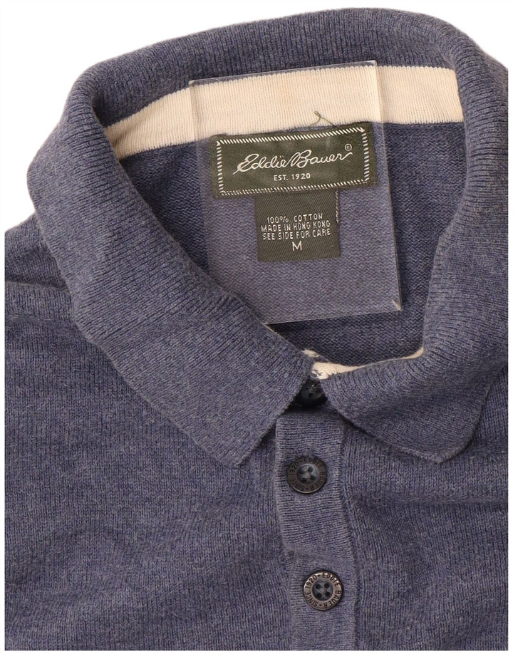 Camisa polo masculina EDDIE BAUER algodão azul médio