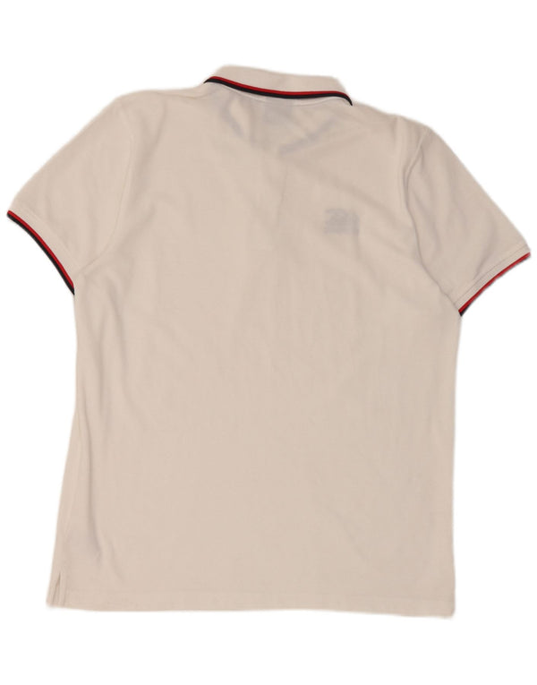 Canterbury Mens Polo Shirt XL White Striped Polyester