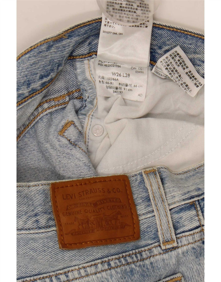 Calça jeans feminina Levi's Wedgie Straight W26 L28 azul algodão