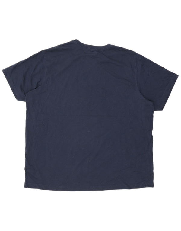 EDDIE BAUER Mens T-Shirt Top 2XL Navy Blue Cotton