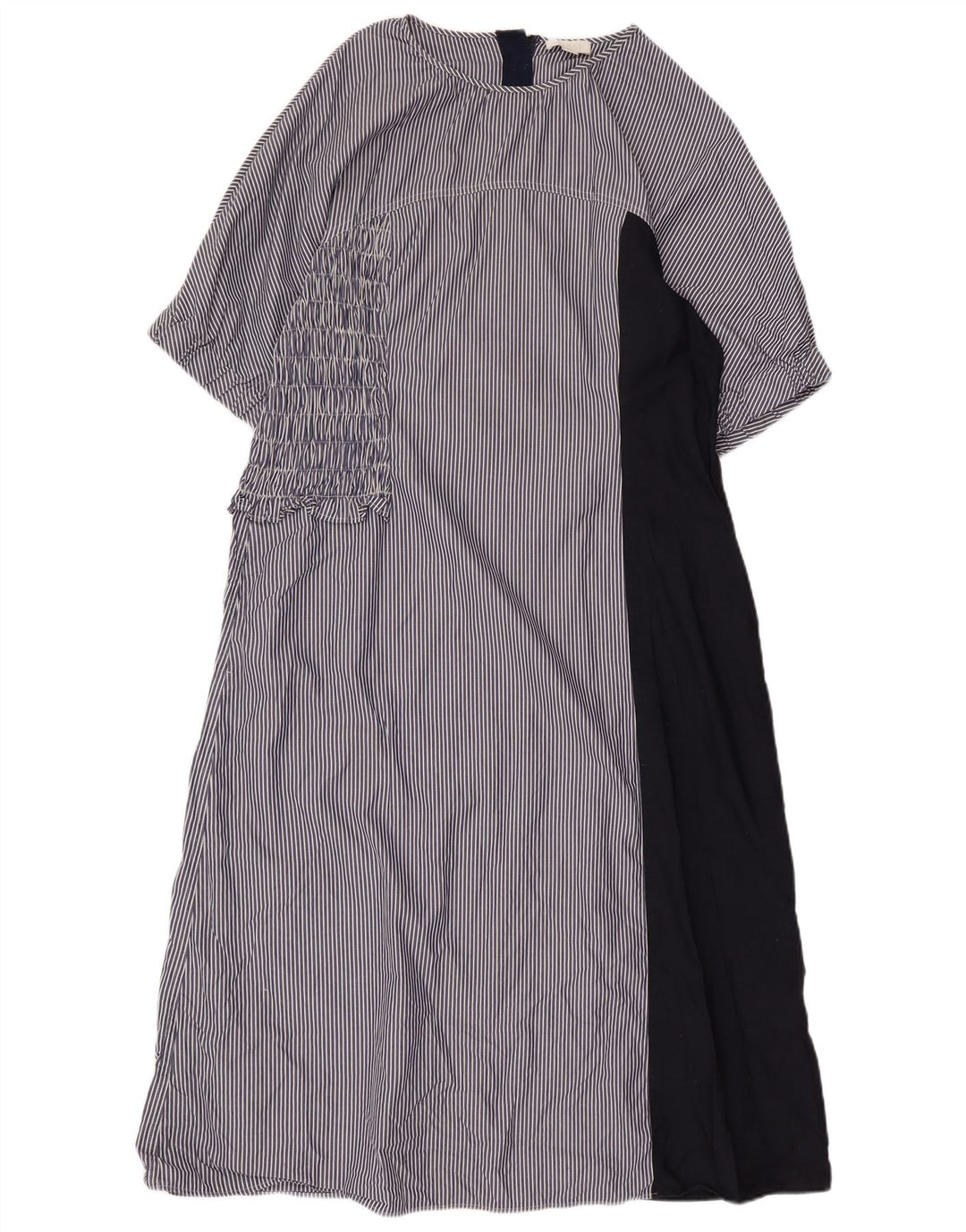 Vestido maxi feminino COS EU 44 XL azul marinho risca de giz algodão