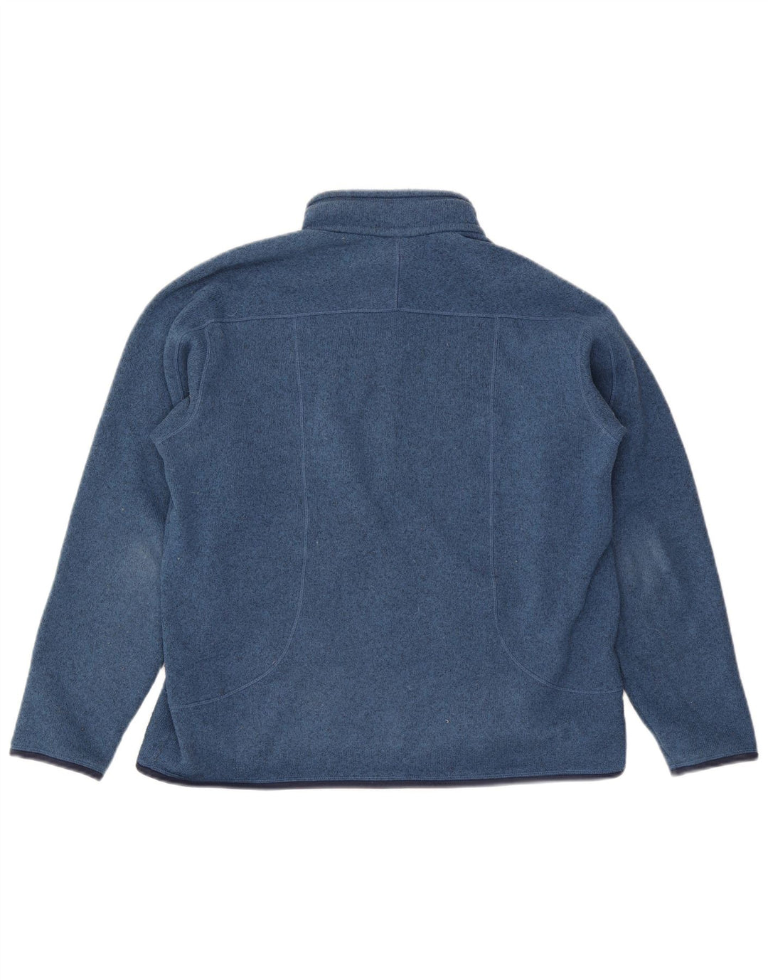 Suéter masculino Patagonia com zíper e gola grande poliéster azul