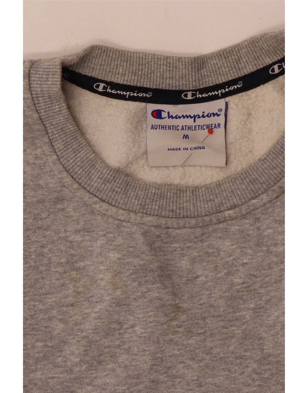 Champion moletom feminino cropped com estampa gráfica UK 14 cinza médio manchado
