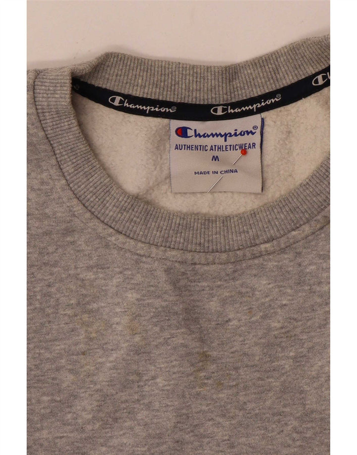 Champion moletom feminino cropped com estampa gráfica UK 14 cinza médio manchado