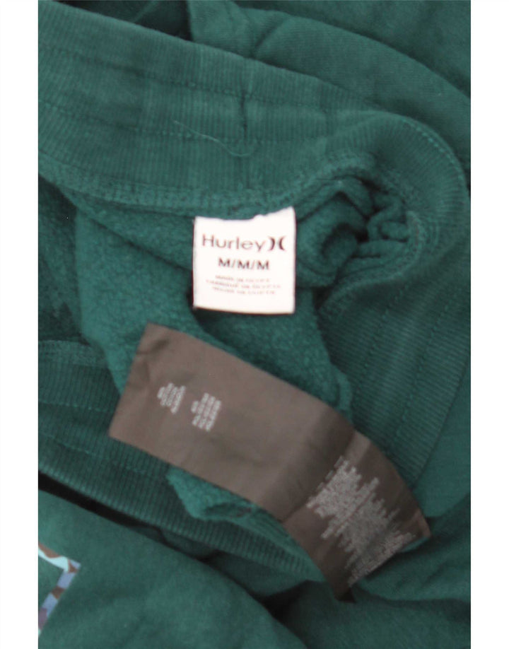Calça esportiva masculina Hurley com estampa gráfica, joggers de algodão verde médio