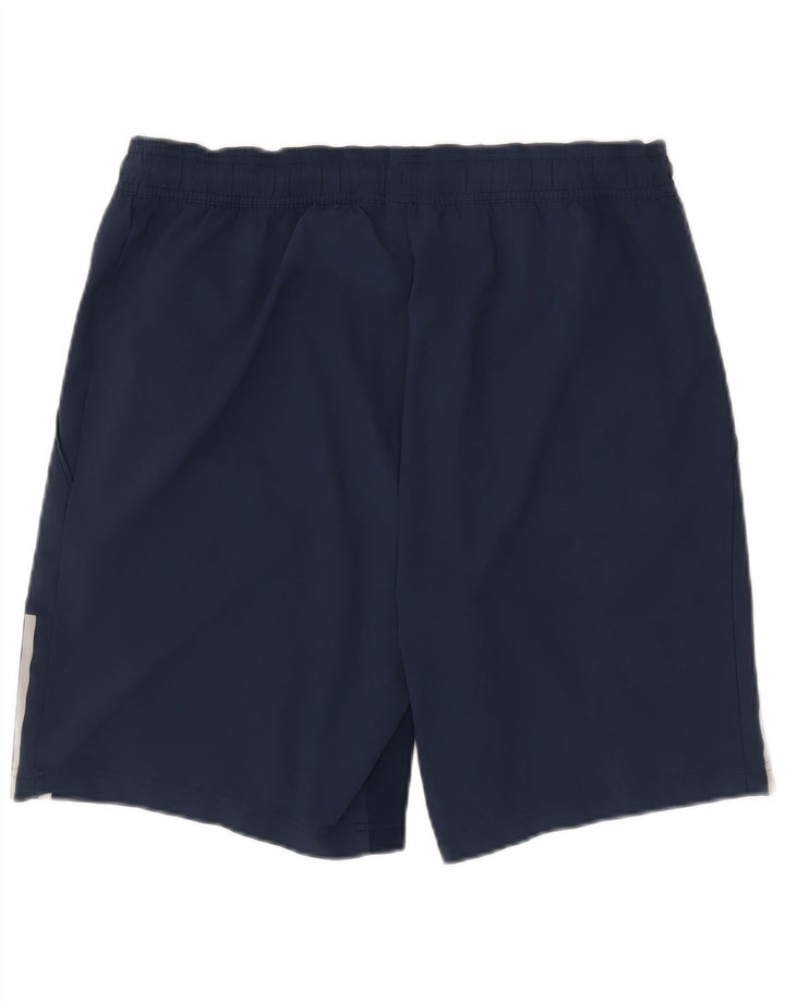 Shorts esportivos masculinos Adidas grandes poliéster azul marinho