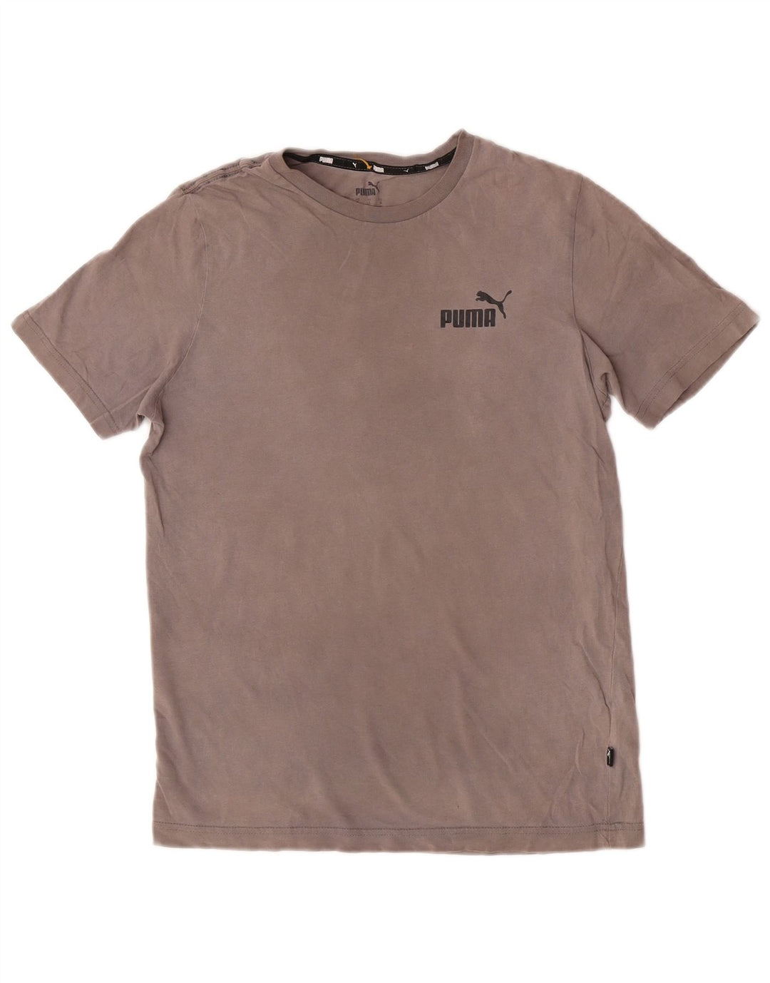 Puma Camiseta Masculina Top Pequeno Algodão Cinza