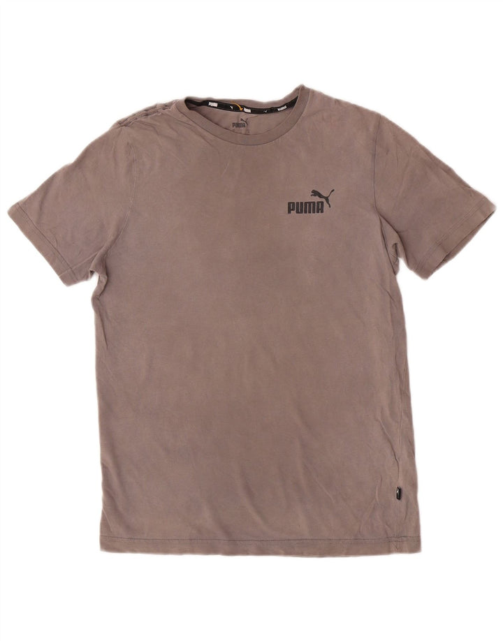 Puma Camiseta Masculina Top Pequeno Algodão Cinza