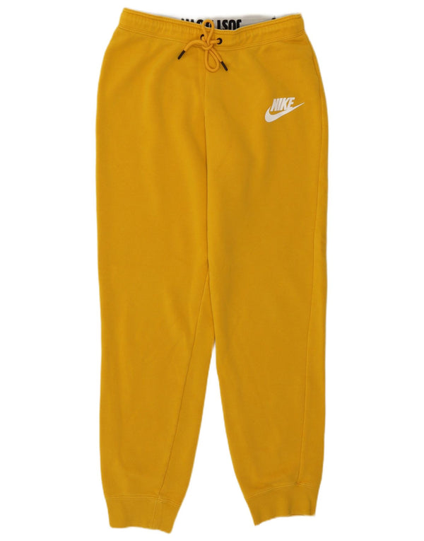 Calça de treino feminina Nike Joggers UK 12 algodão amarelo médio