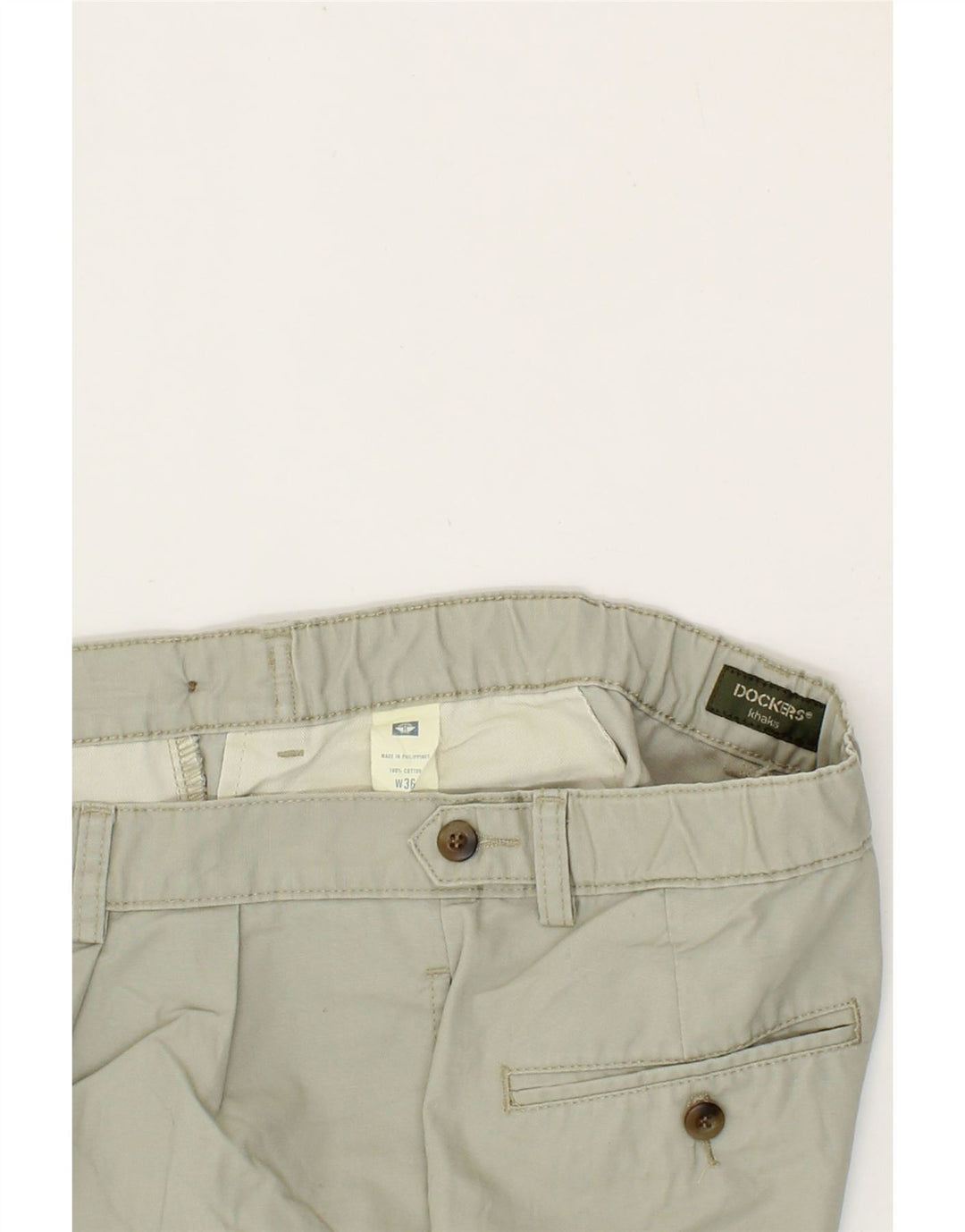 DOCKERS Mens Khakis Pegged Chino Shorts W36 Large Beige Cotton Vintage Dockers and Second-Hand Dockers from Messina Hembry 