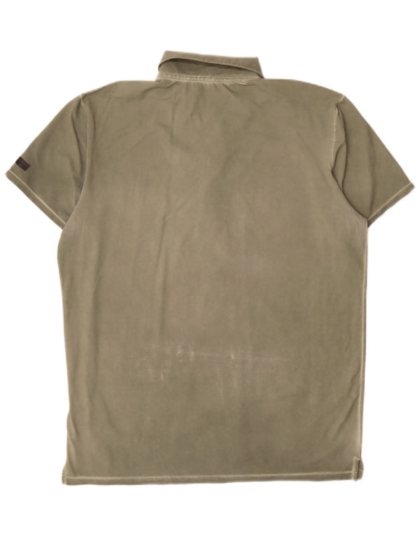 Camisa polo masculina Reebok IT 54 XL cáqui poliamida