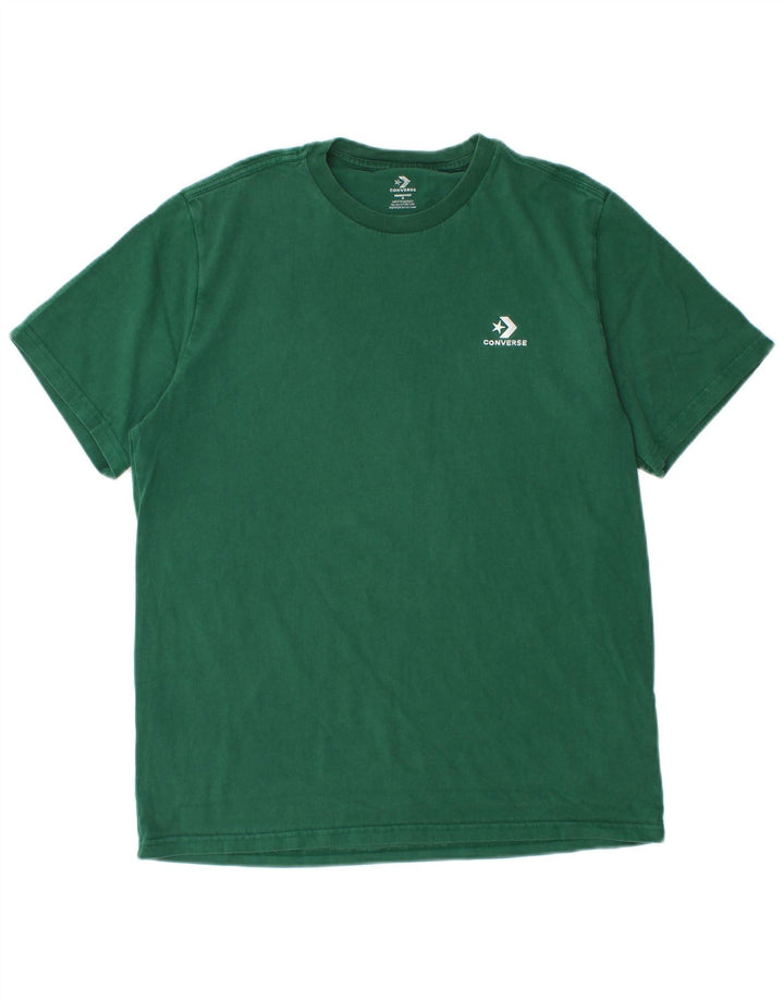 Camiseta masculina Converse Top médio algodão verde