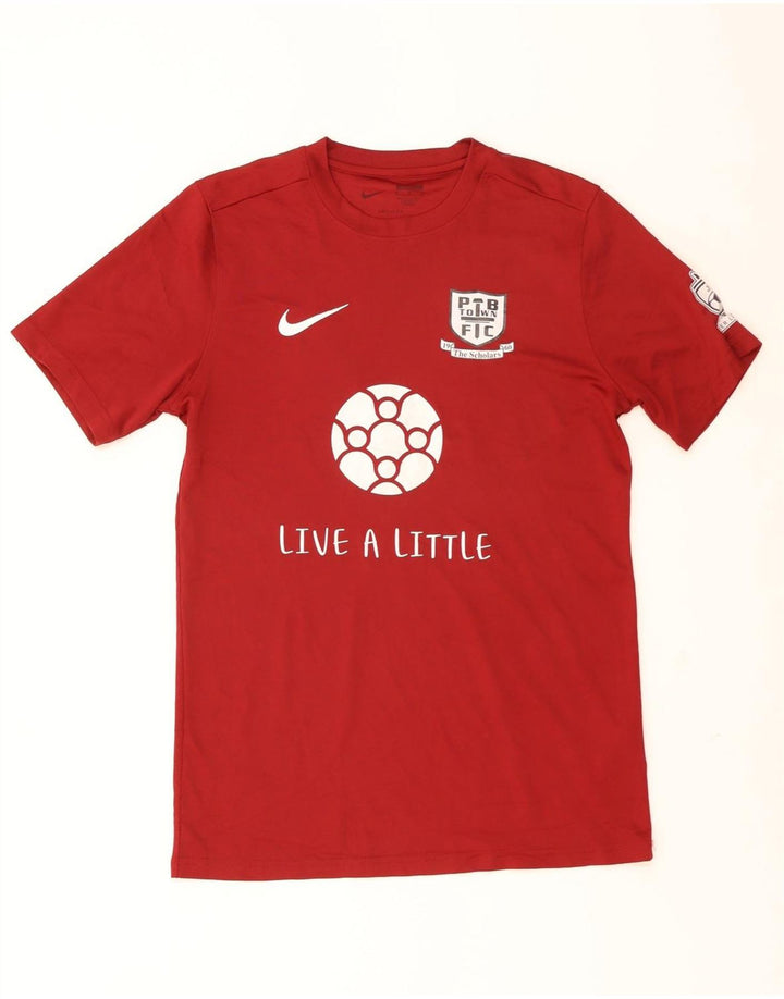 Camiseta masculina Nike Dri Fit Slim Fit gráfica top médio marrom poliéster