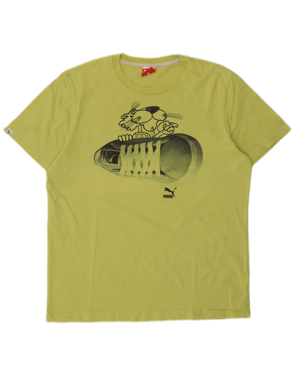 Puma Camiseta Masculina Graphic Top Grande Verde