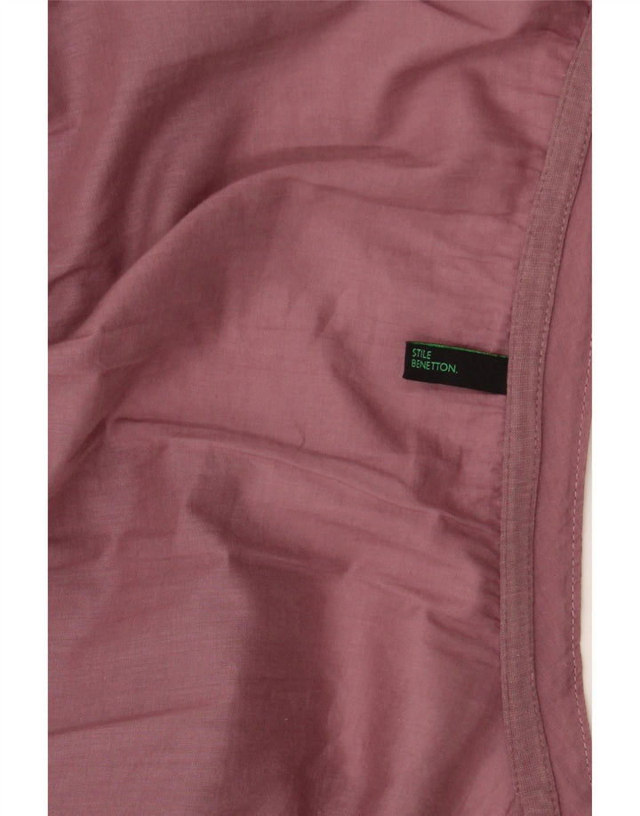 Blusa feminina Benetton UK 14 rosa médio
