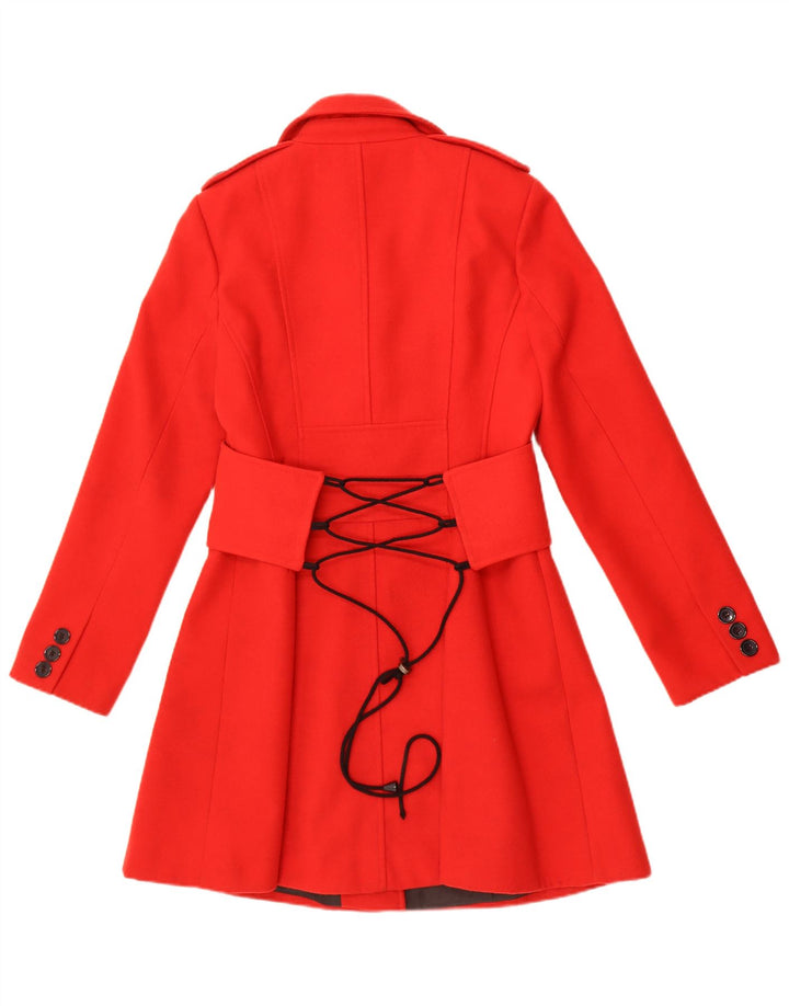Sobretudo feminino De la Creme UK 12 poliéster vermelho médio