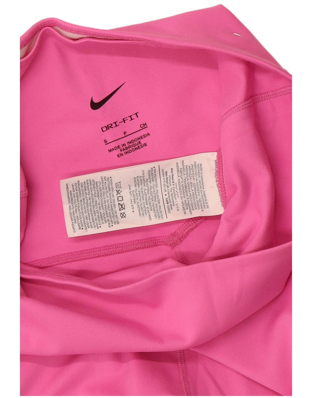 Shorts esportivos femininos Nike Dri Fit UK 8 pequeno rosa poliéster